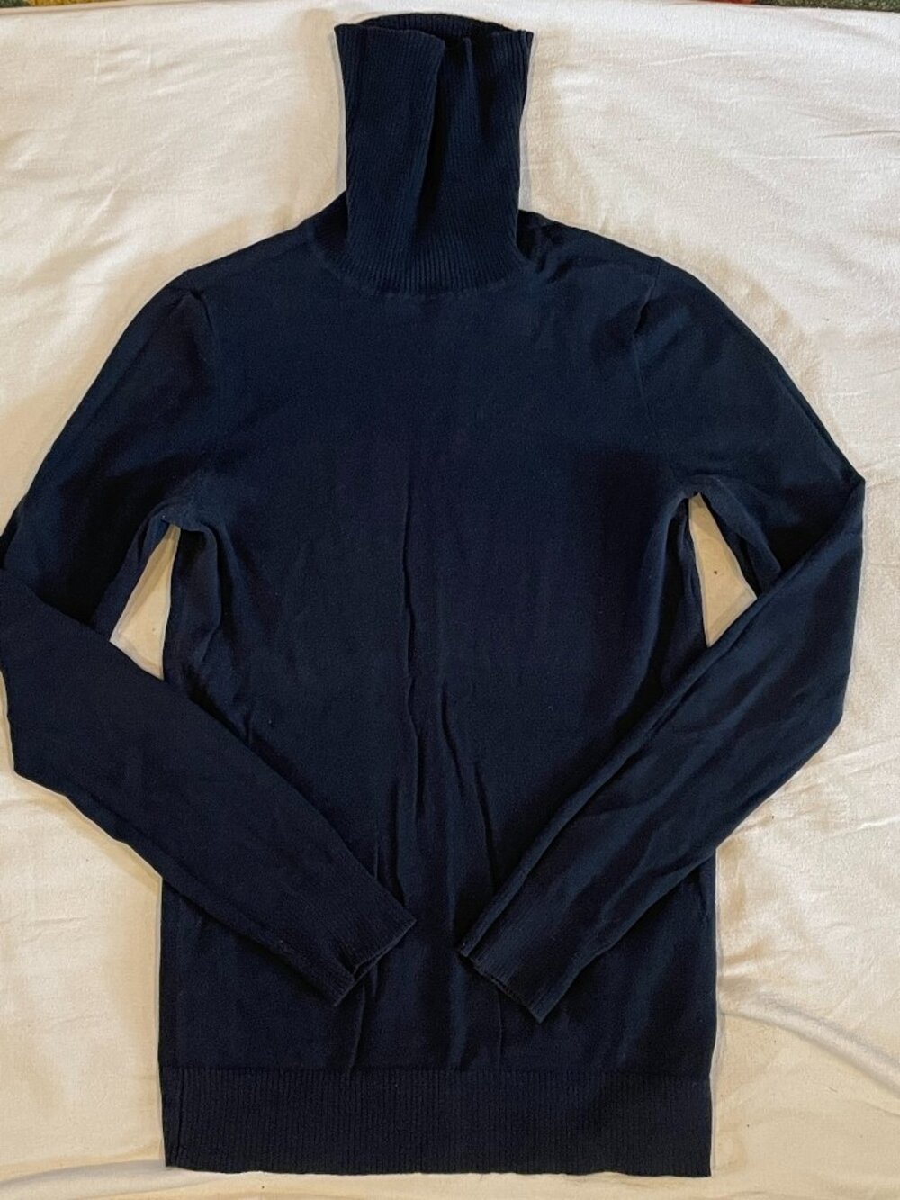 Gap Navy Turtleneck Cotton Nylon Lycra Knit Top xs